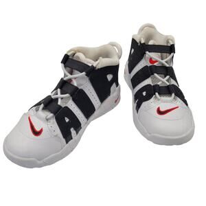 NIB Infant Nike Air More Uptempo TD 'Bulls' 2020 Size 9C White Black Varsity Red